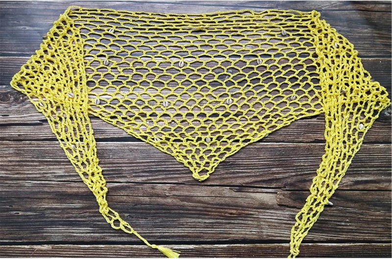 Ldcx Green Swimwear Cover Up Crochet Sarong,Sexy Fashion Beach Hand Crochet Shawl Capelet Fishnet Net Skirt.(SJJ42) - Image 4